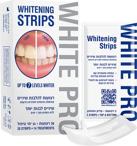 רצועות להלבנת שיניים ביתית 28 י';ח WAITE PRO