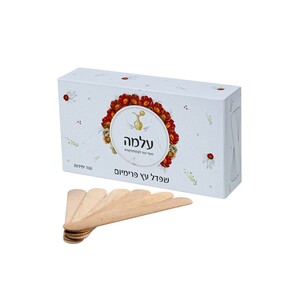 עלמה- שפדל עץ רחב פרימיום, 100 י"ח