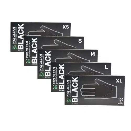 PRO CLEAN BLACK- כפפות שחורות- מידה S