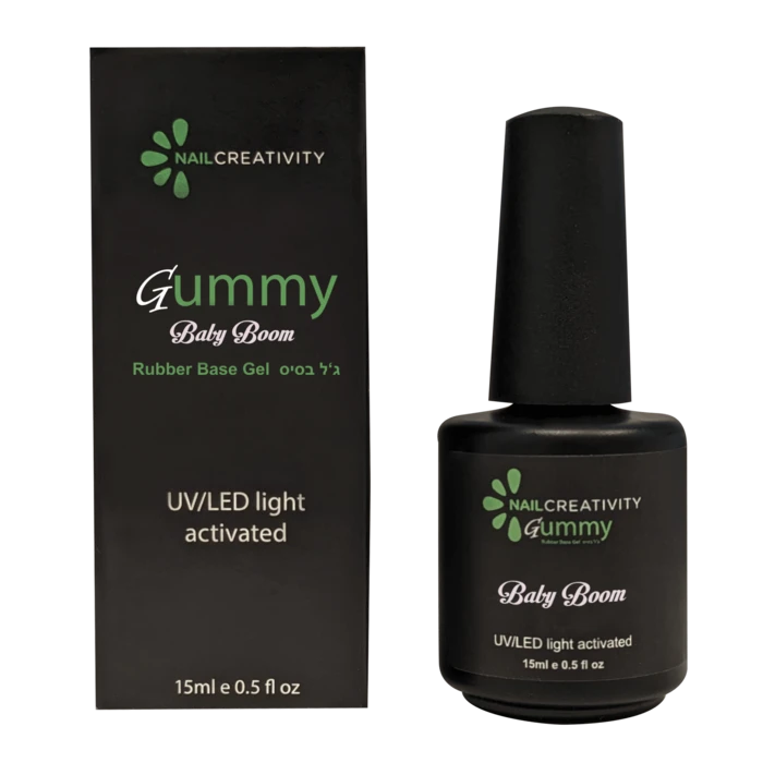 NAIL CREATIVITY RUBBER BASE BABY BOOM ראבר בייס בייבי בום נייל קריאטיביטי 15 מ''ל