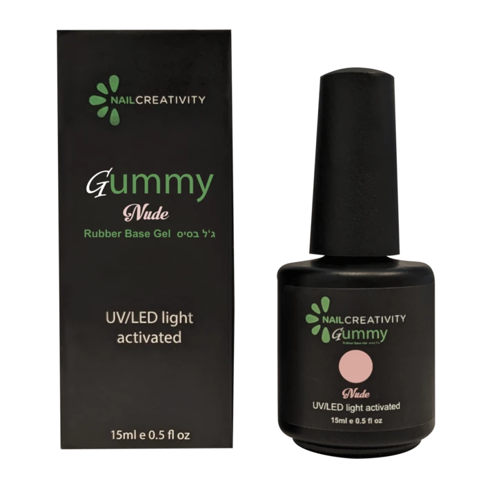 NAIL CREATIVITY RUBBER BASE NUDE ראבר בייס ניוד נייל קריאטיביטי 15 מ''ל