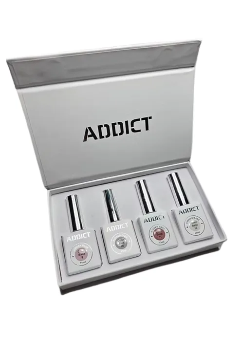 ADDICT- אדיקט ערכת 4 צבעי בייס 9-12 + מניפה